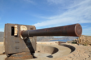 The batteries and gun emplacements at Castillitos and El Jorel, Cabo Tiñoso